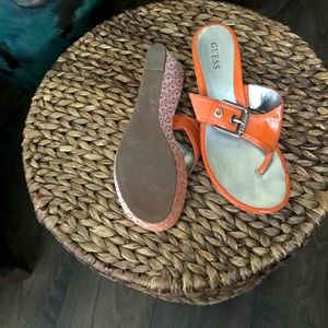 Orange Open Toe Sandals